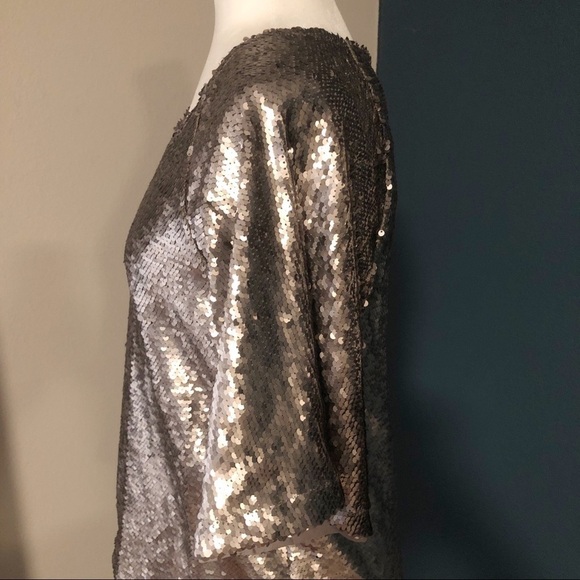 NWT Skies Are Blue gold sequin top - Picture 6 of 10